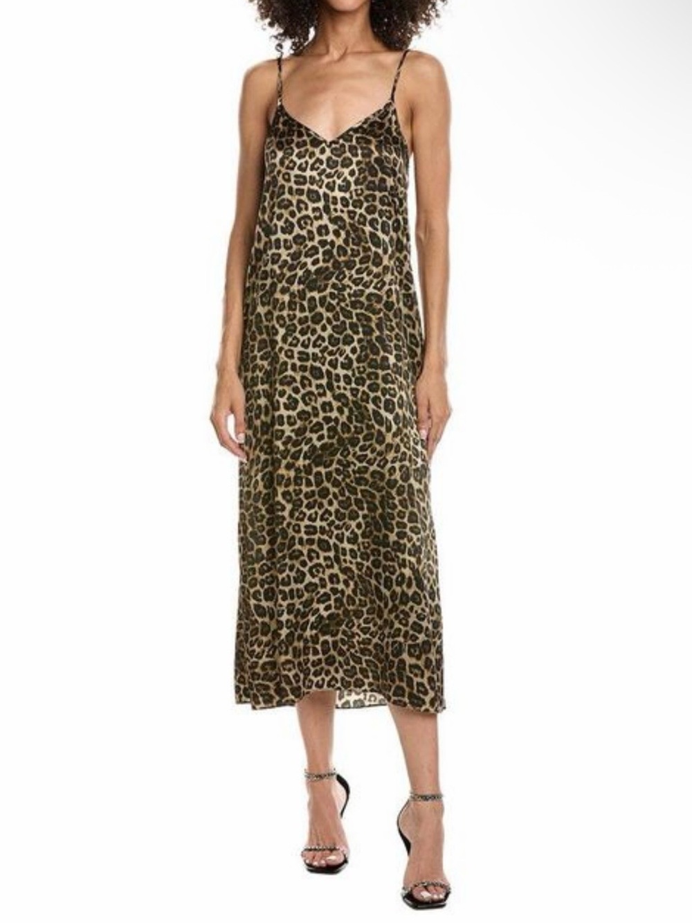 The Kooples 100% Silk Leopard Midaxi Slip Dress